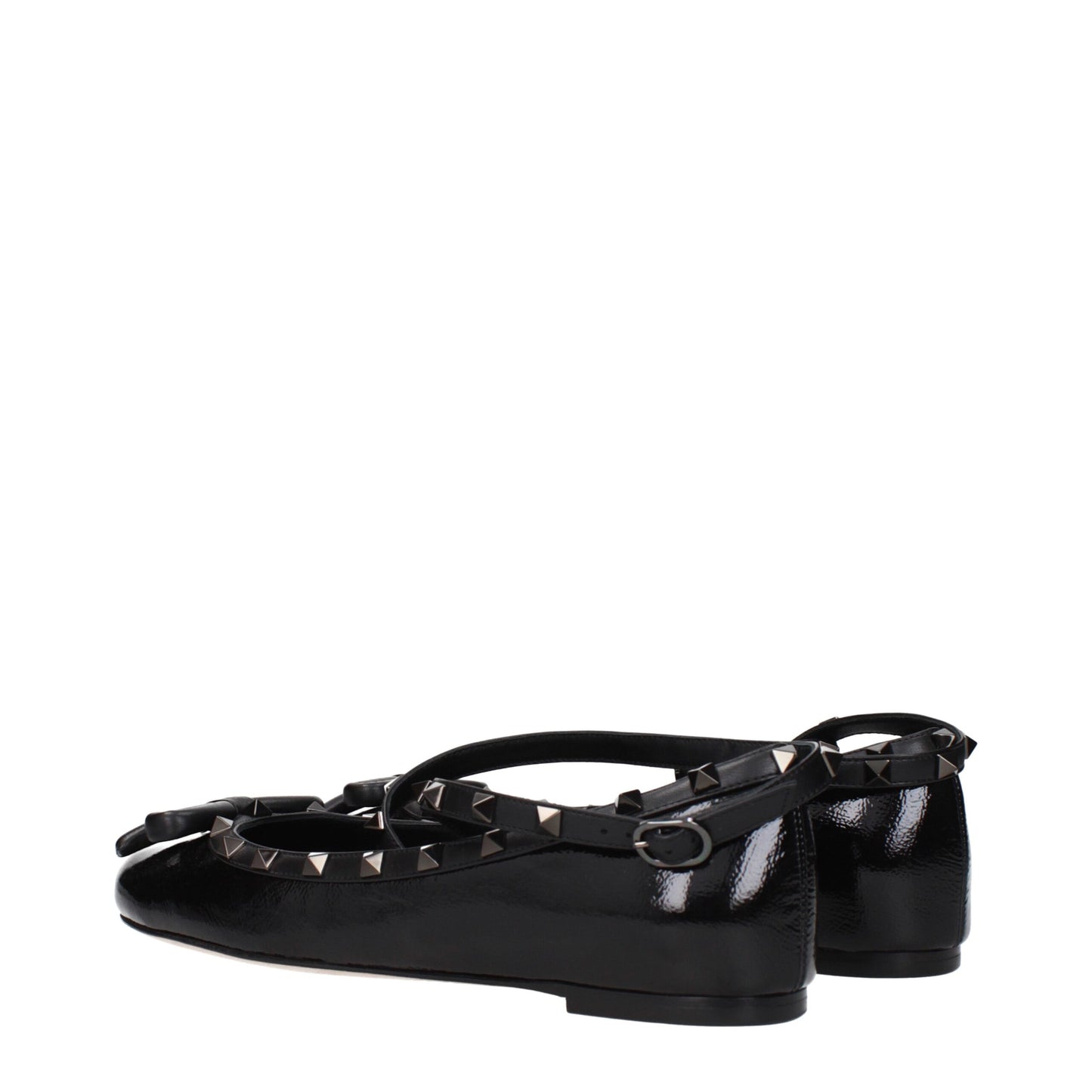 Valentino Garavani Ballerinas aus schwarzem Leder