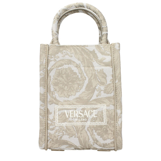 Versace Beige Stoffhandtaschen