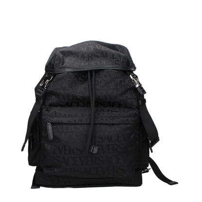 Versace Rucksäcke aus schwarzem Stoff