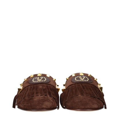Valentino Garavani – Hausschuhe aus braunem Leder
