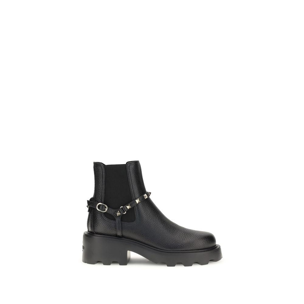 Bottes en cuir à hauteur de la cheville