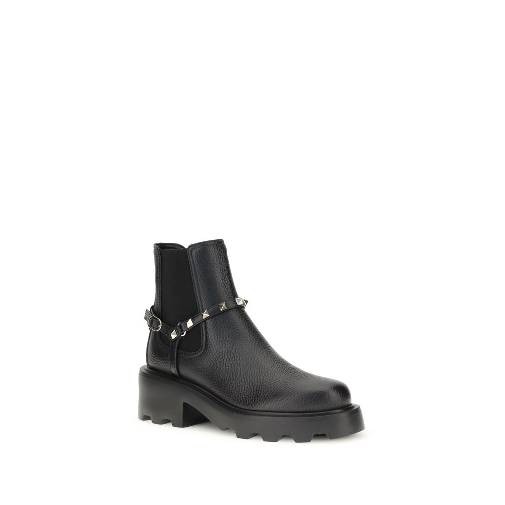 Bottes en cuir à hauteur de la cheville