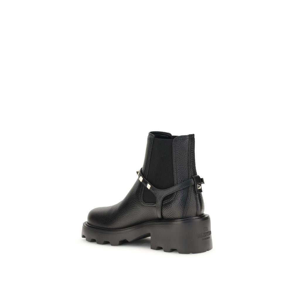 Bottes en cuir à hauteur de la cheville