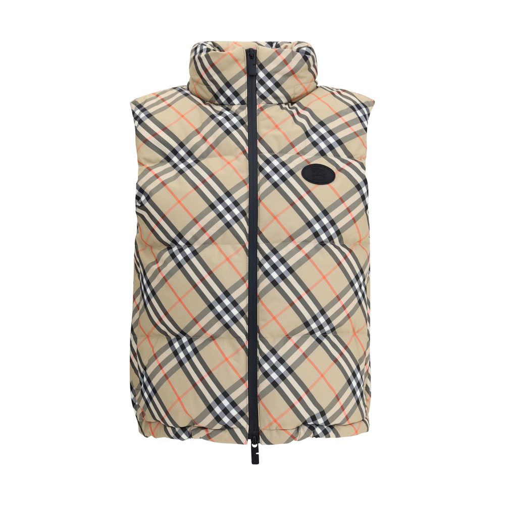 Gilet à carreaux, doudoune