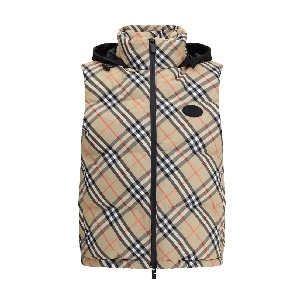 Gilet à carreaux, doudoune