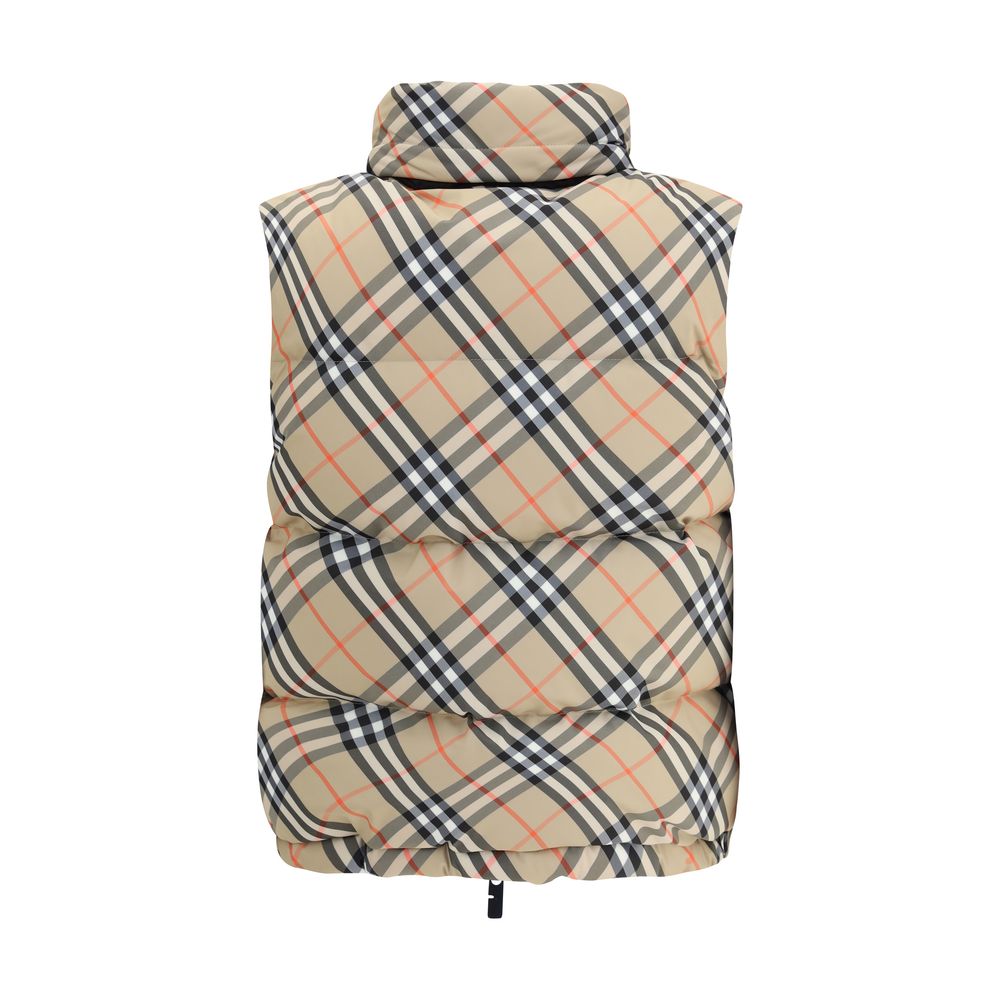 Gilet à carreaux, doudoune