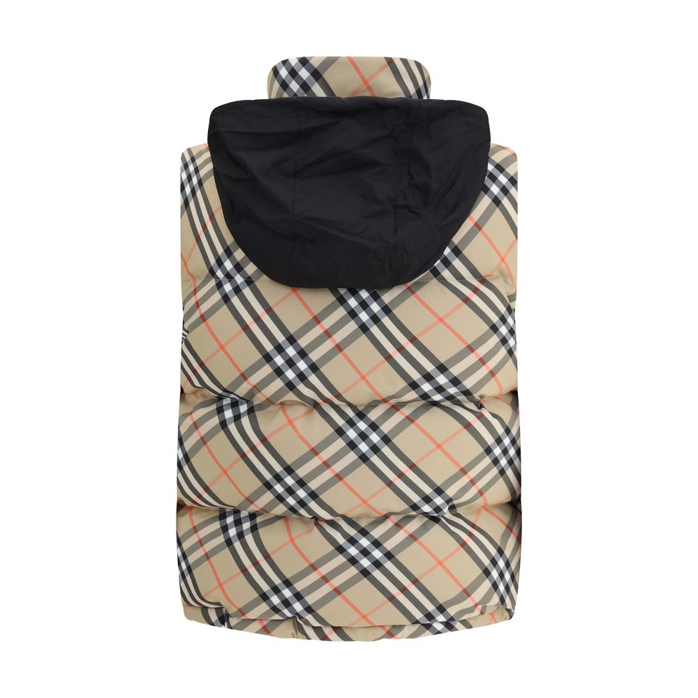 Gilet à carreaux, doudoune