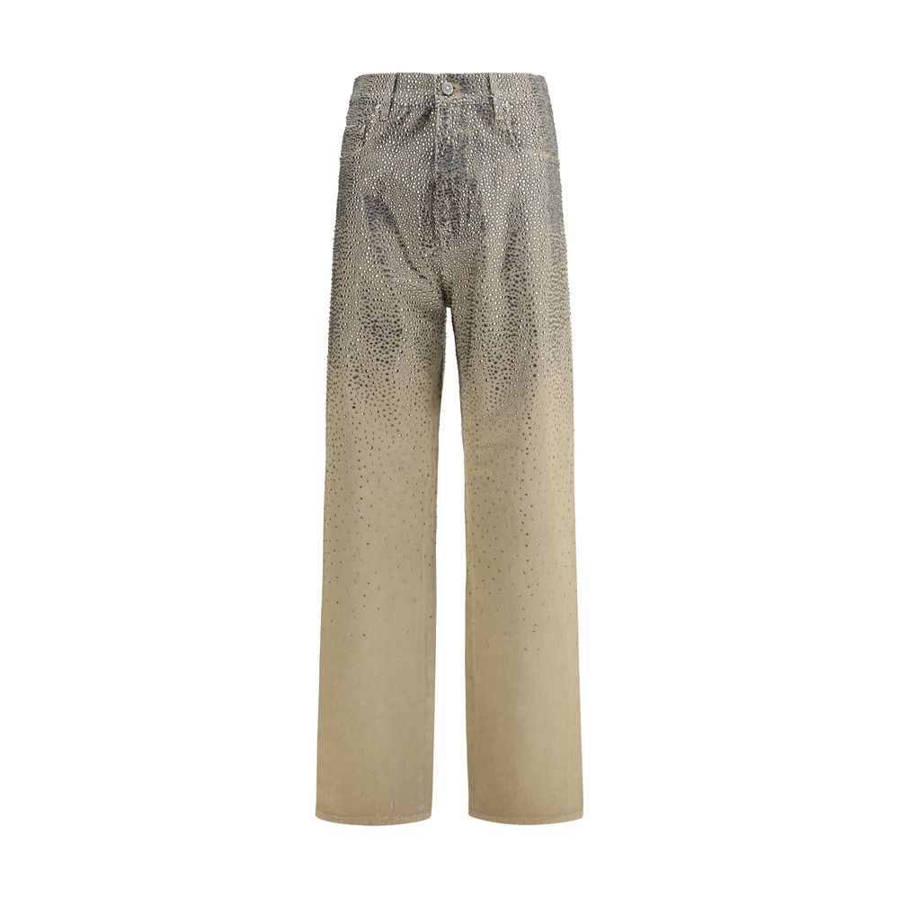 Jeans taille haute et coupe droite