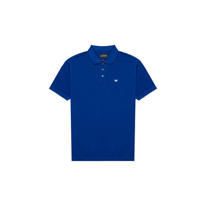 Emporio Armani Blue Cotton Polo Shirt