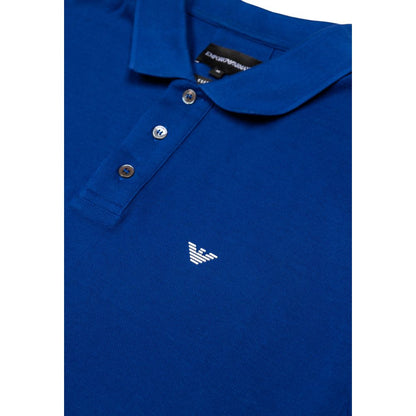 Emporio Armani Blue Cotton Polo Shirt
