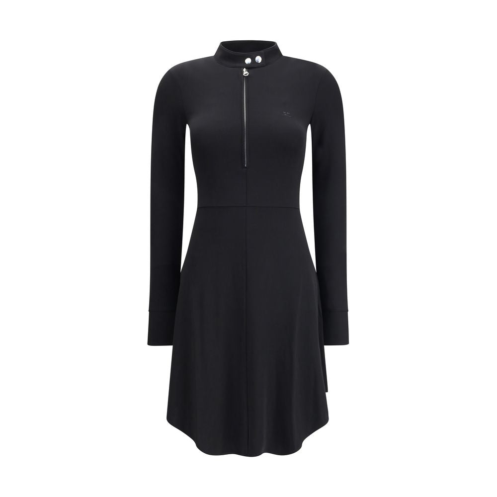 Robe biker en jersey à fermeture éclair