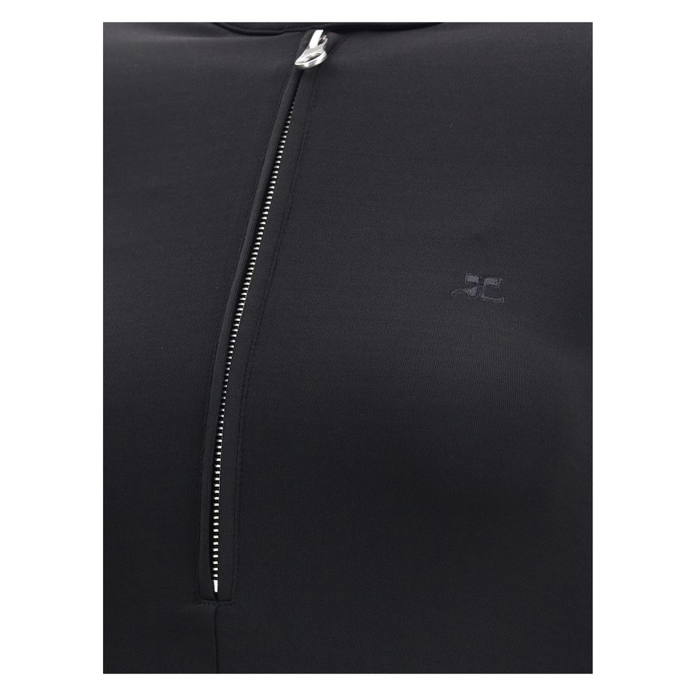 Robe biker en jersey à fermeture éclair