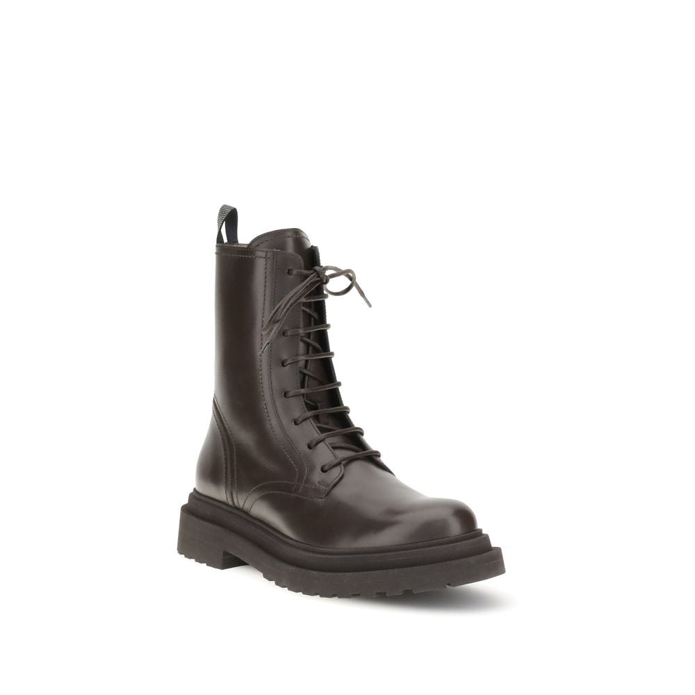 Bottes en cuir à hauteur de la cheville