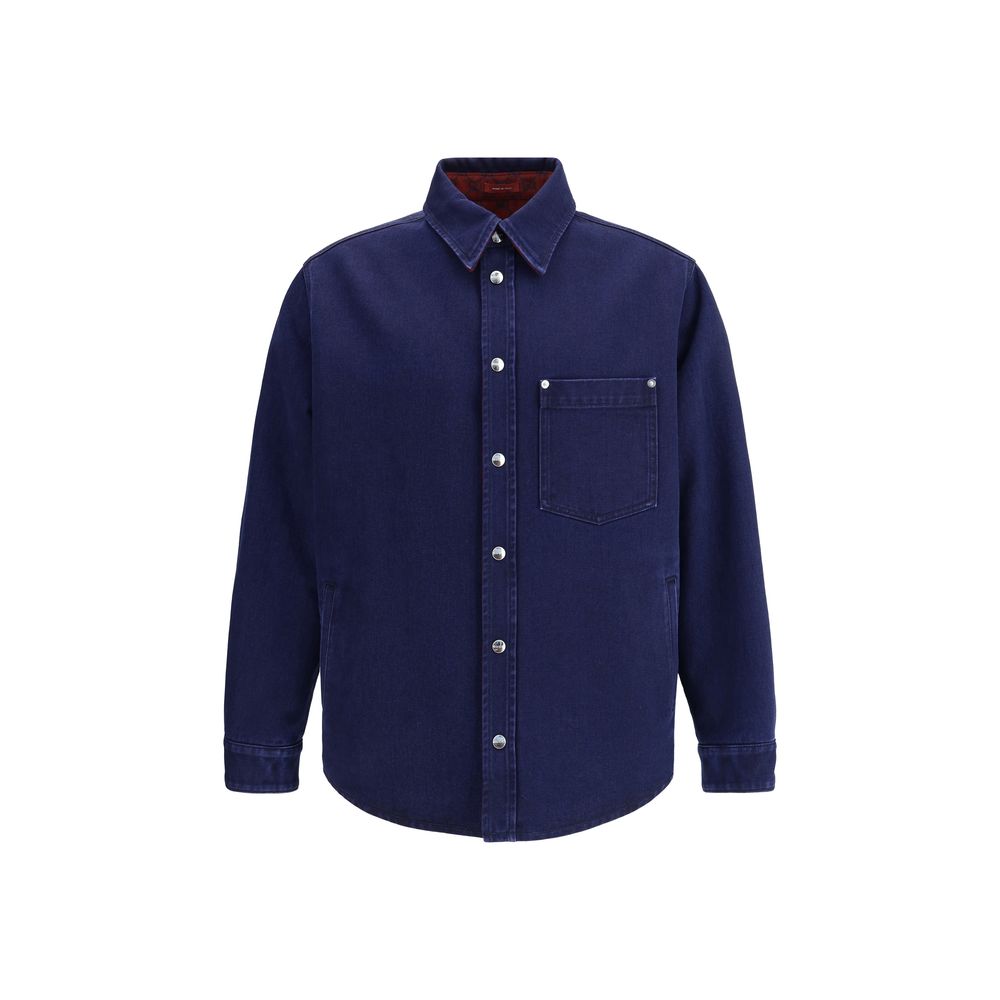 Chemise réversible en jean et flanelle