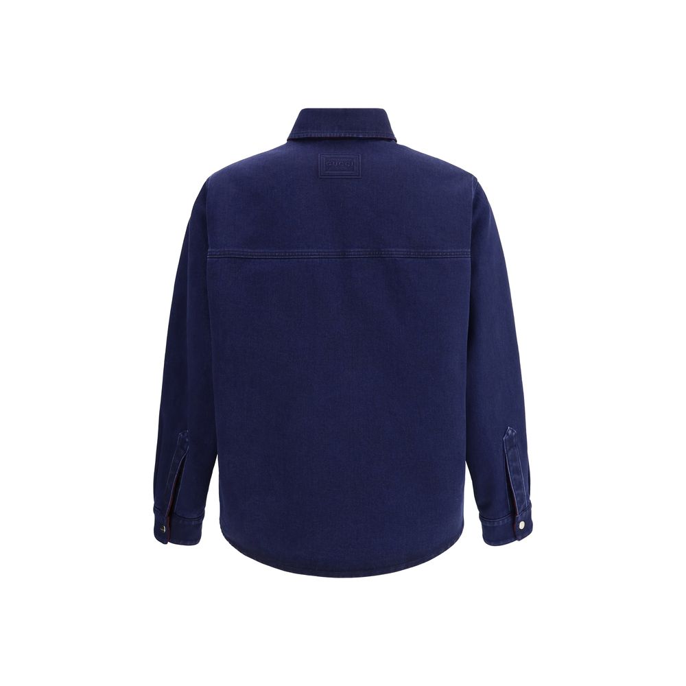 Chemise réversible en jean et flanelle