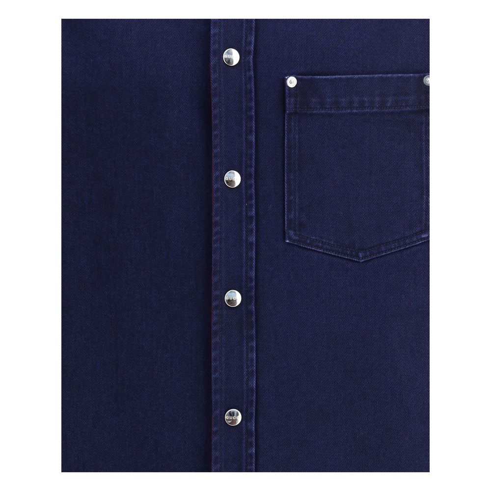 Chemise réversible en jean et flanelle