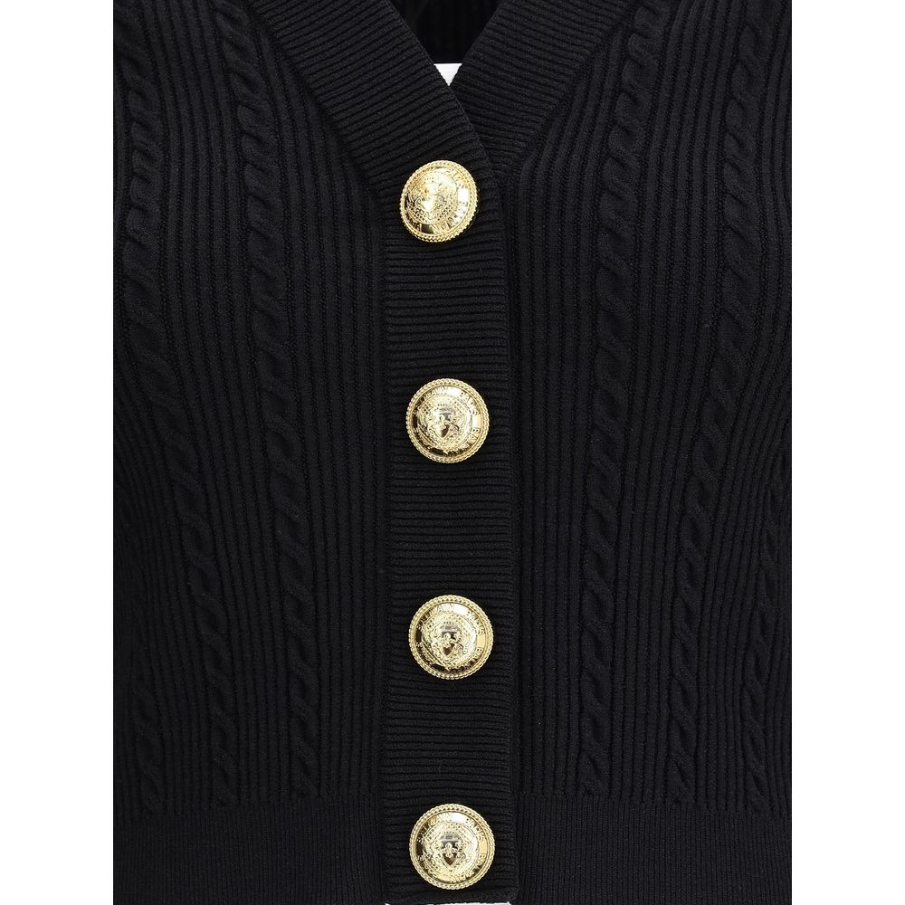 Gilet côtelé et torsadé
