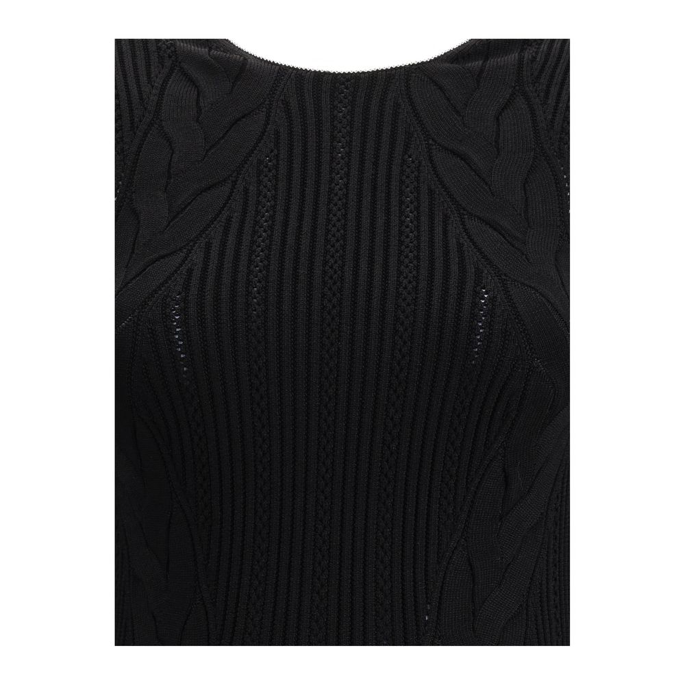 Robe longue en tricot torsadé sans manches