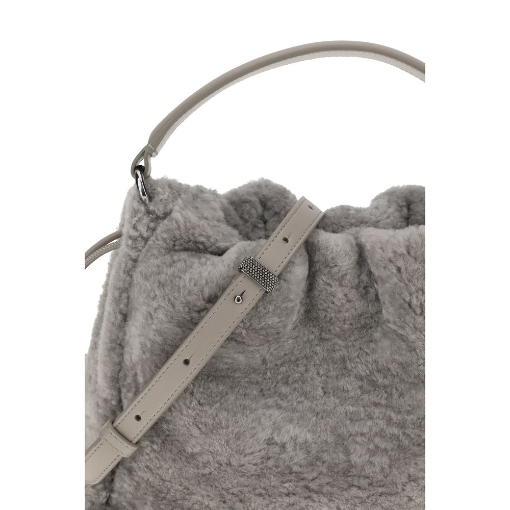 Petit sac à bandoulière Mellow en peau de mouton retournée