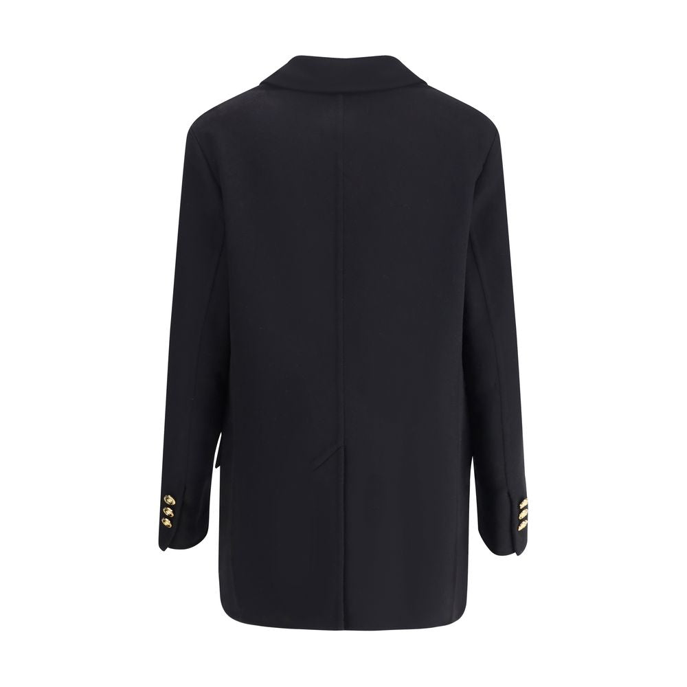 Manteau double-bretelle en laine et cachemire