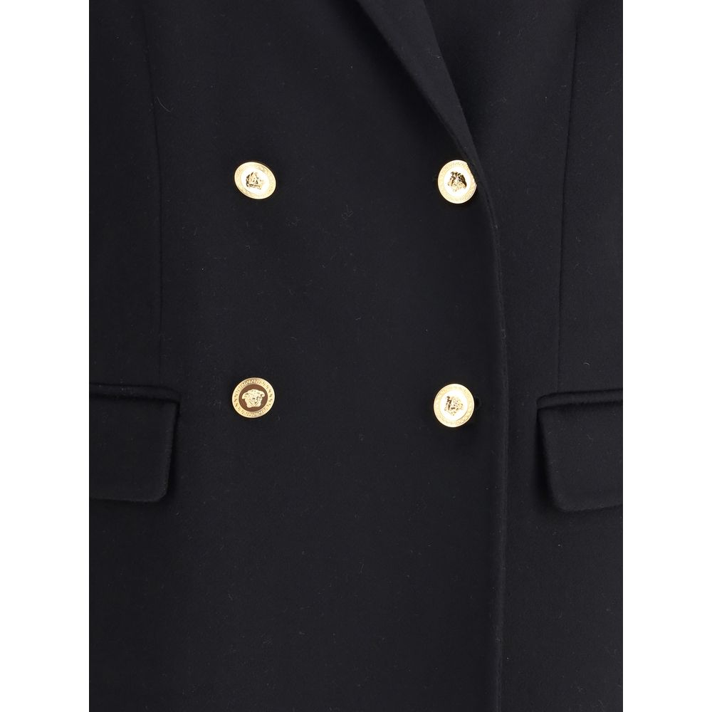Manteau double-bretelle en laine et cachemire