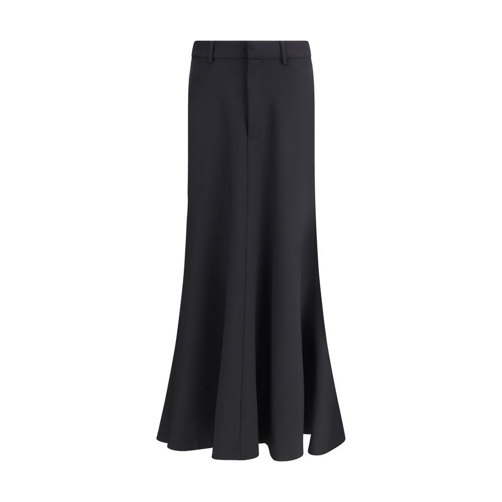 Jupe maxi godet en laine vierge