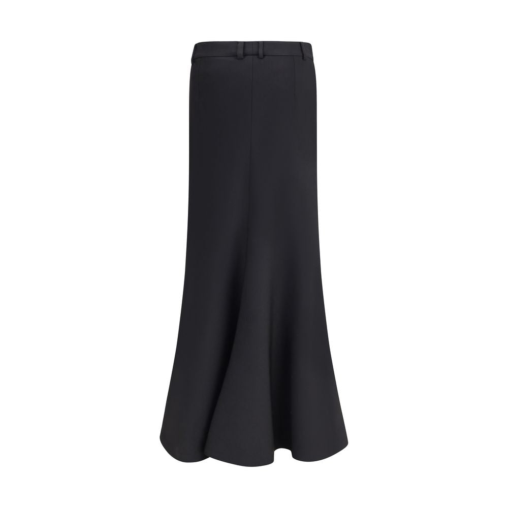 Jupe maxi godet en laine vierge