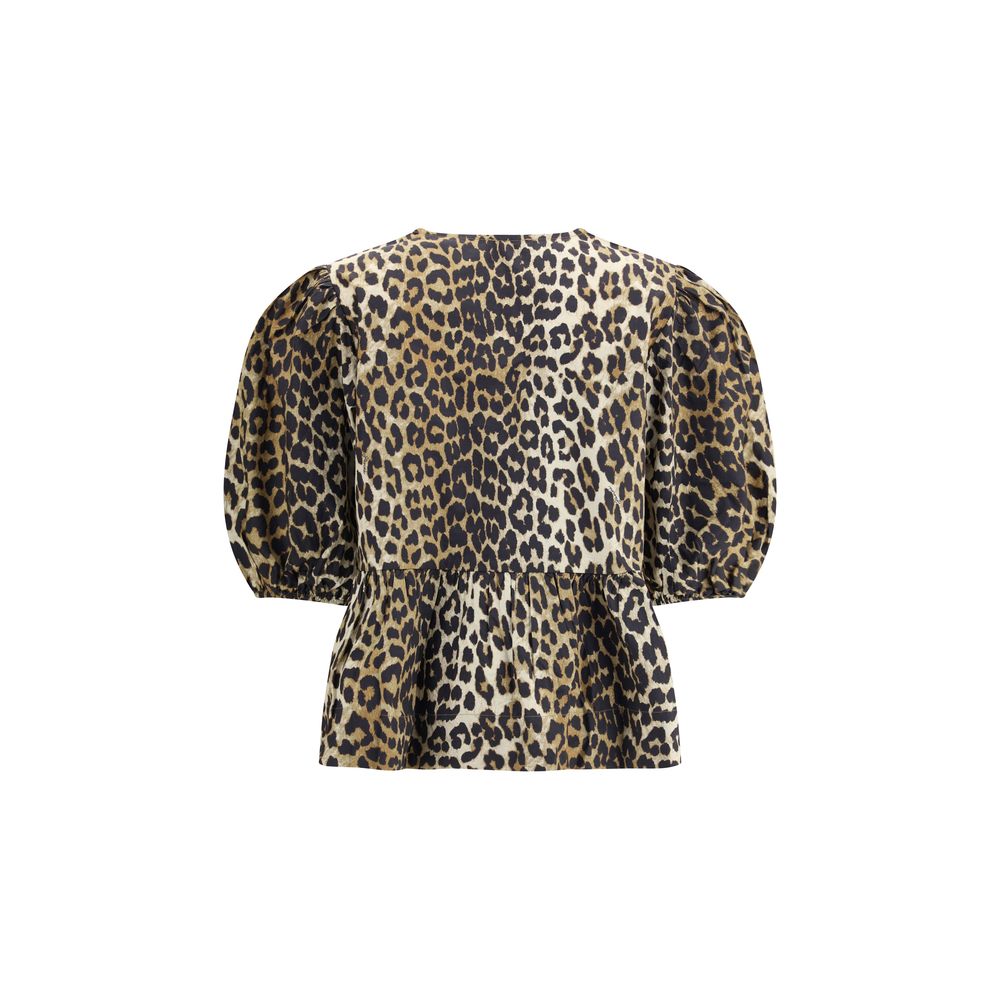 Chemise en coton léopard