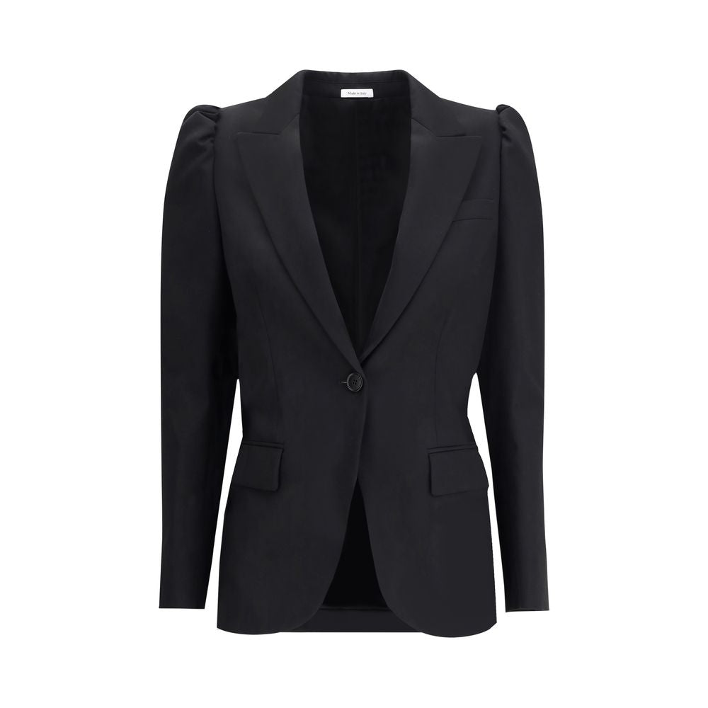 Veste noire à simple boutonnage