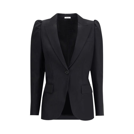 Veste noire à simple boutonnage