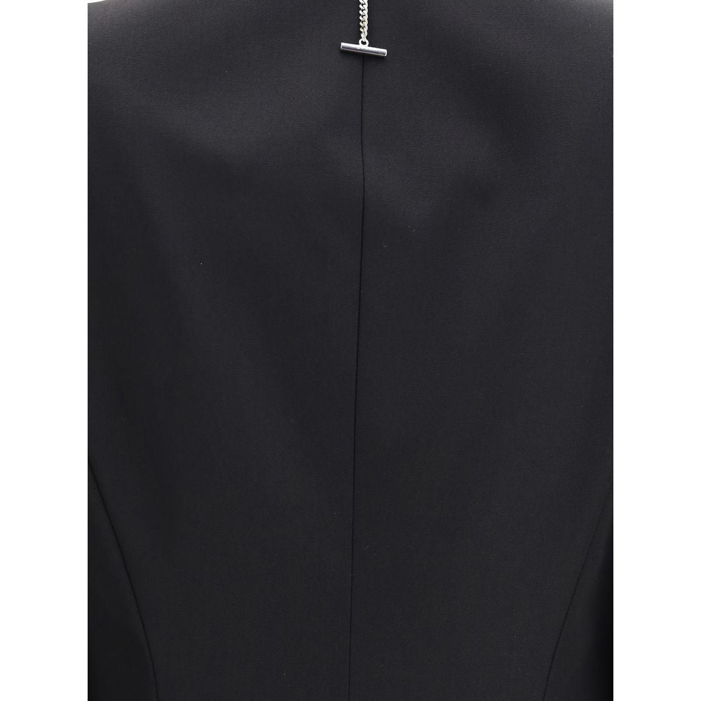 Veste noire à simple boutonnage