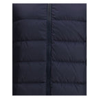 Veste à capuche en duvet bleu foncé