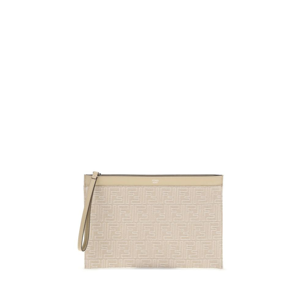 Pochette en jean Fendi