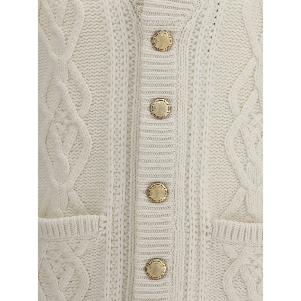 Gilet en cachemire à mailles torsadées