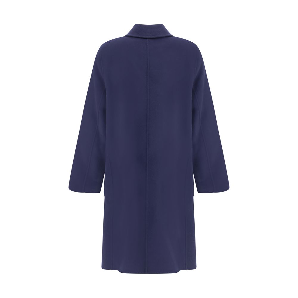 Manteau en laine double face réversible