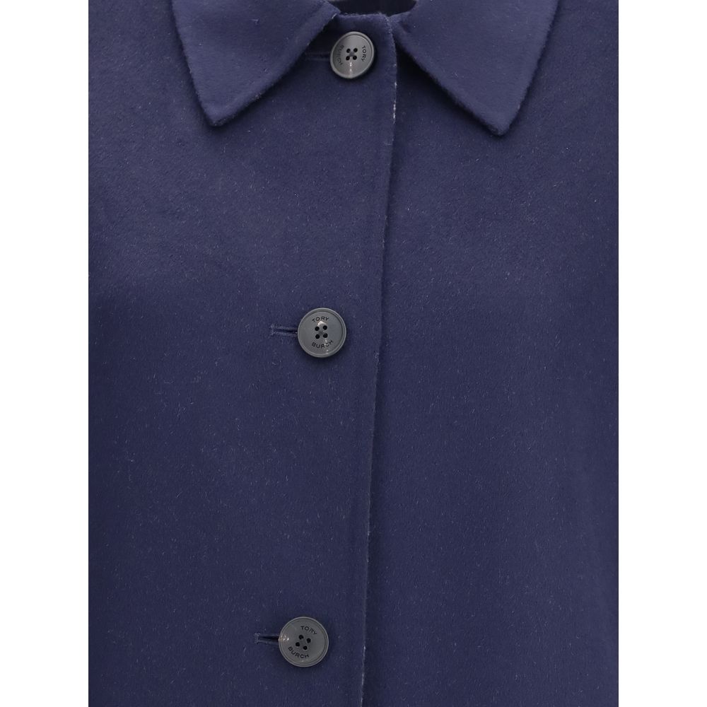 Manteau en laine double face réversible