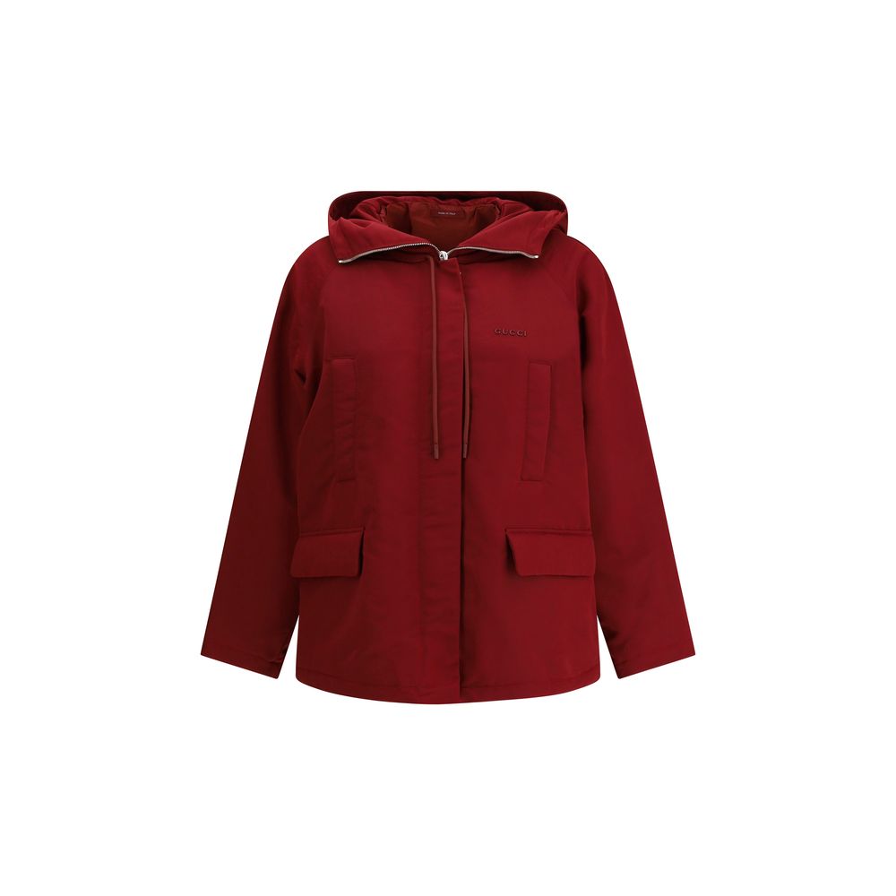 Veste en faille de polyester rouge