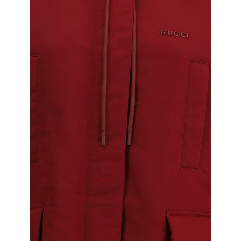 Veste en faille de polyester rouge
