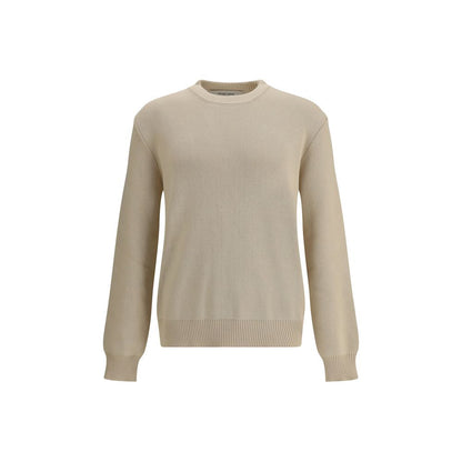 Pull en tricot côtelé beige