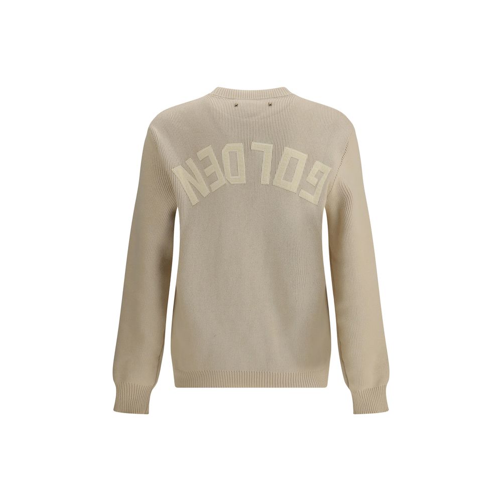 Pull en tricot côtelé beige