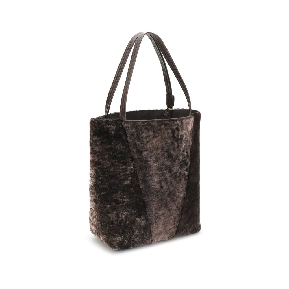 Sac fourre-tout en peau de mouton retournée Spin
