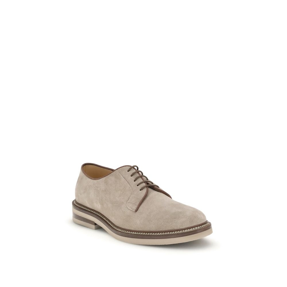 Chaussures derby en daim à lacets
