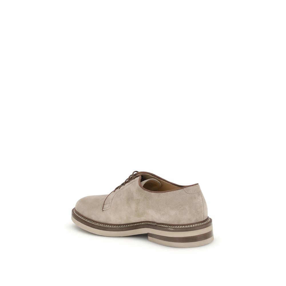 Chaussures derby en daim à lacets