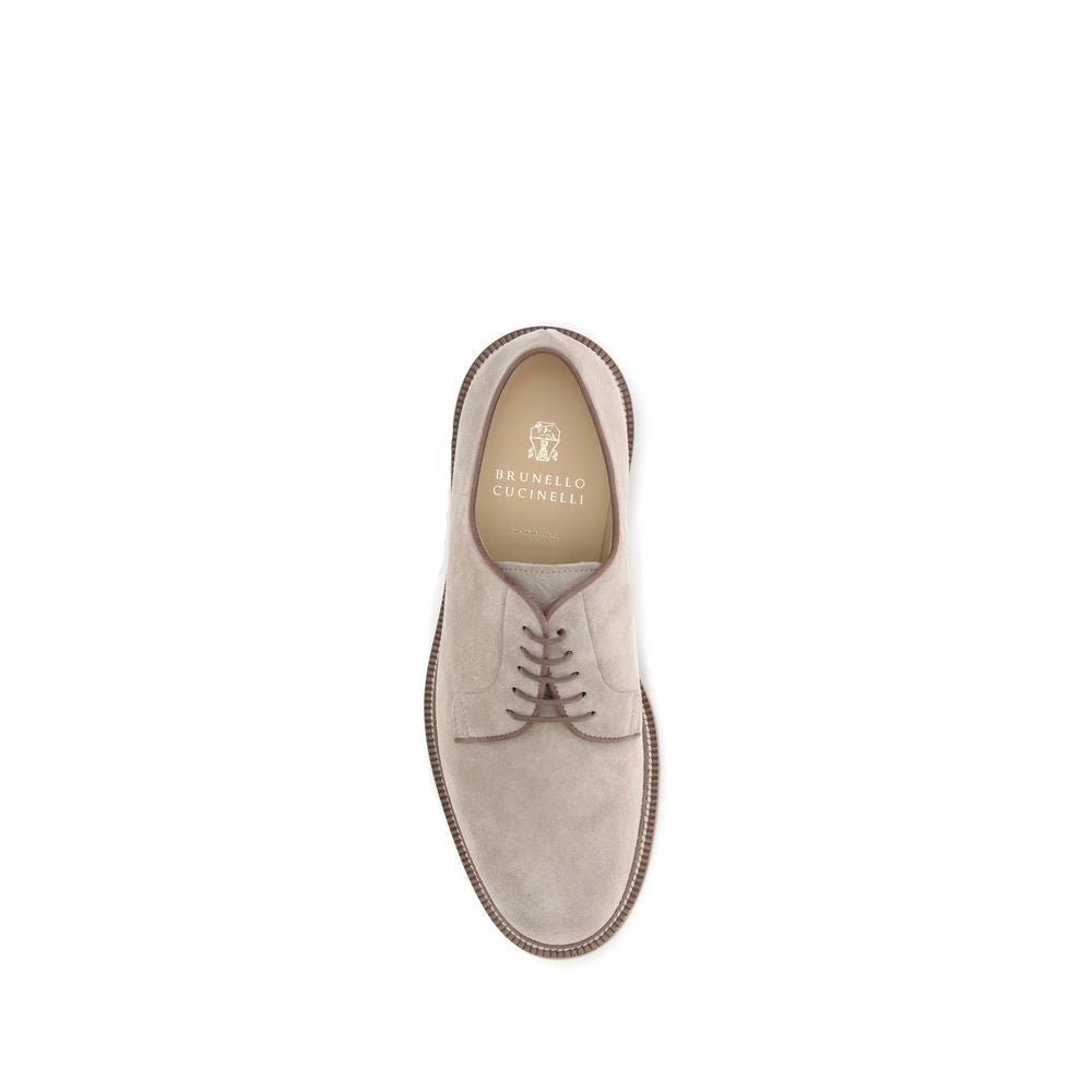 Chaussures derby en daim à lacets