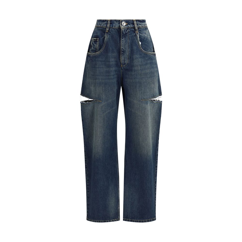 Jeans en jean avec détails découpés