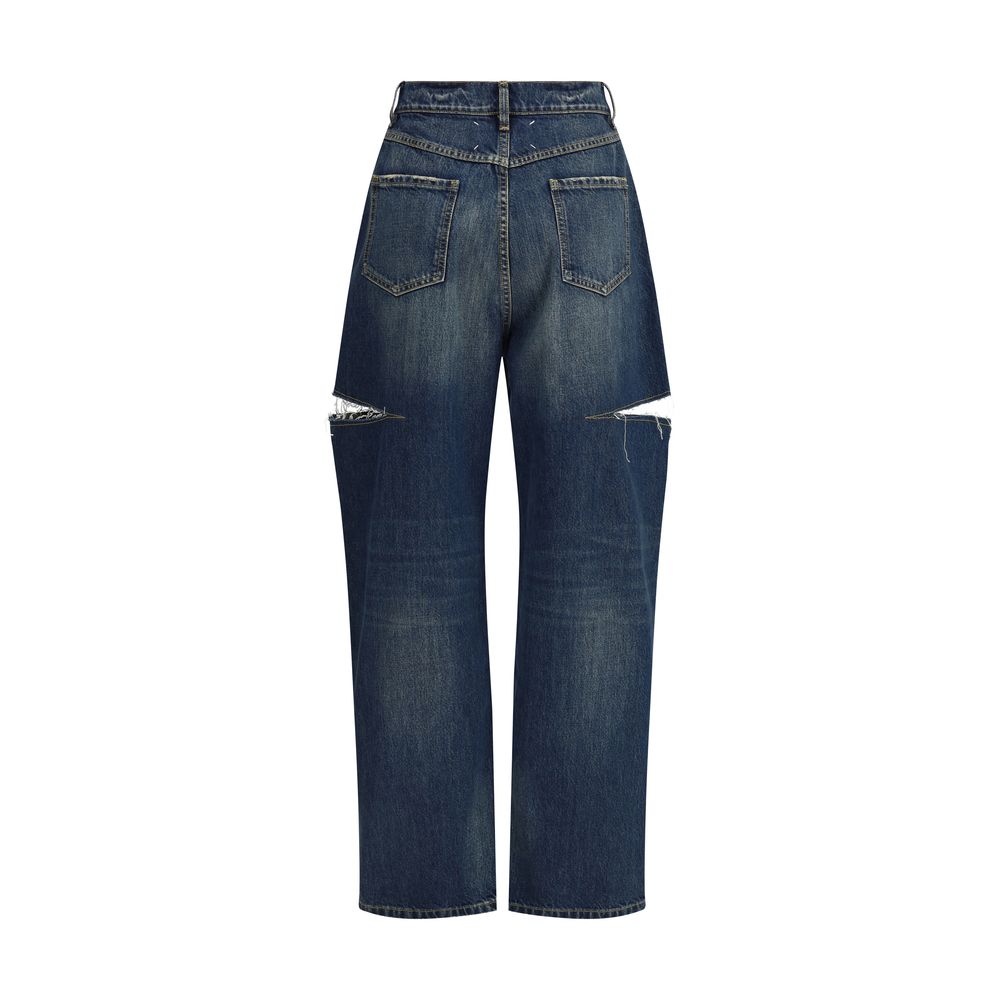 Jeans en jean avec détails découpés