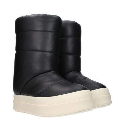 Black Leather Ankle Boots