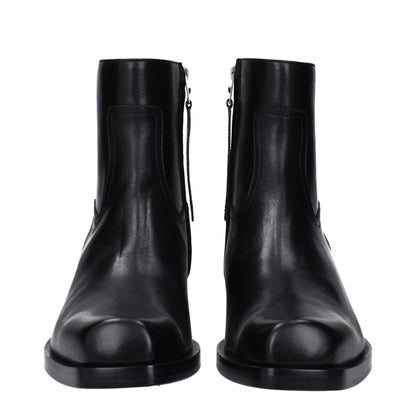 Bottes de cheville en cuir noir