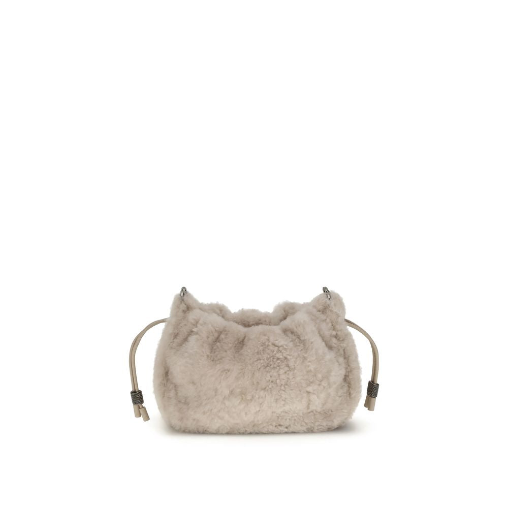 Mini sac à bandoulière en peau de mouton retournée Mellow