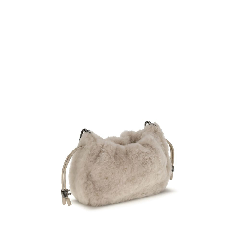 Mini sac à bandoulière en peau de mouton retournée Mellow
